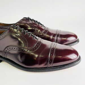 Vintage Allen Edmonds "Argonaut" Men's Leather Cap-Toe Oxfords 10.5 D Merlot